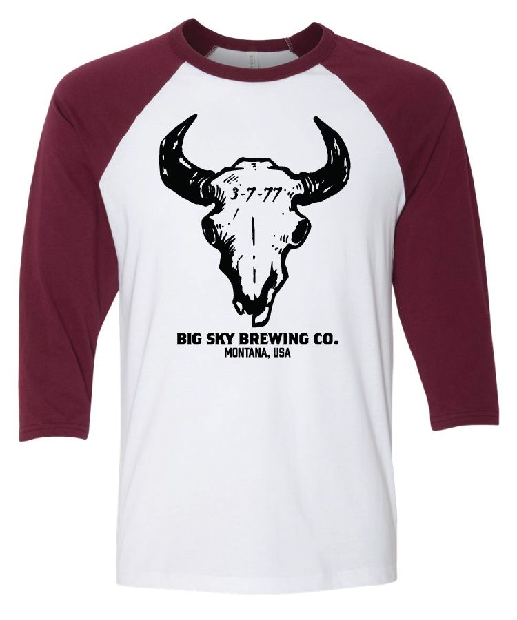 Skull Baseball Tee t-shirt from Big Sky Brewing Company