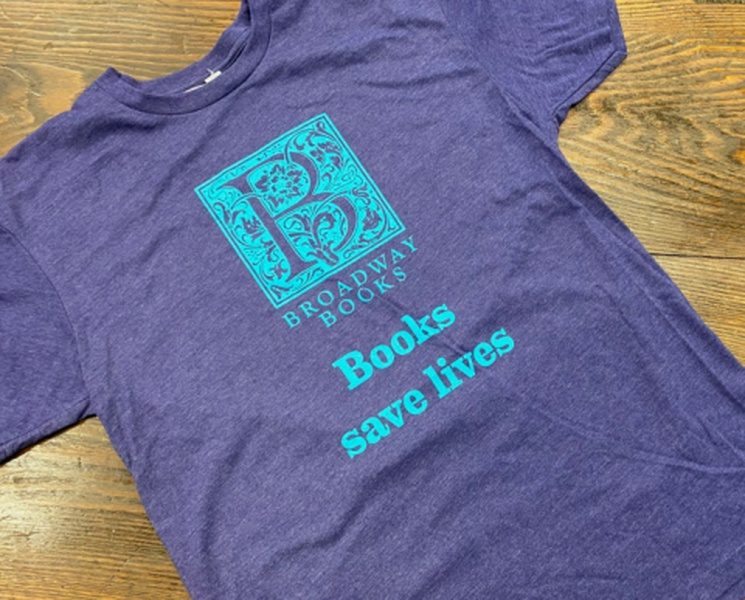 Books Save Lives t-shirt from Broadway Books