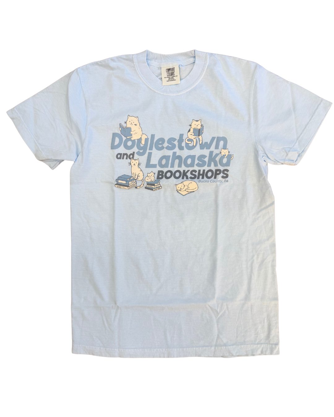 Doylestown & Lahaska Bookshops Cat Tee Shirt t-shirt from Doylestown Bookshop